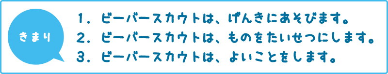 ビーバースカウトのきまり